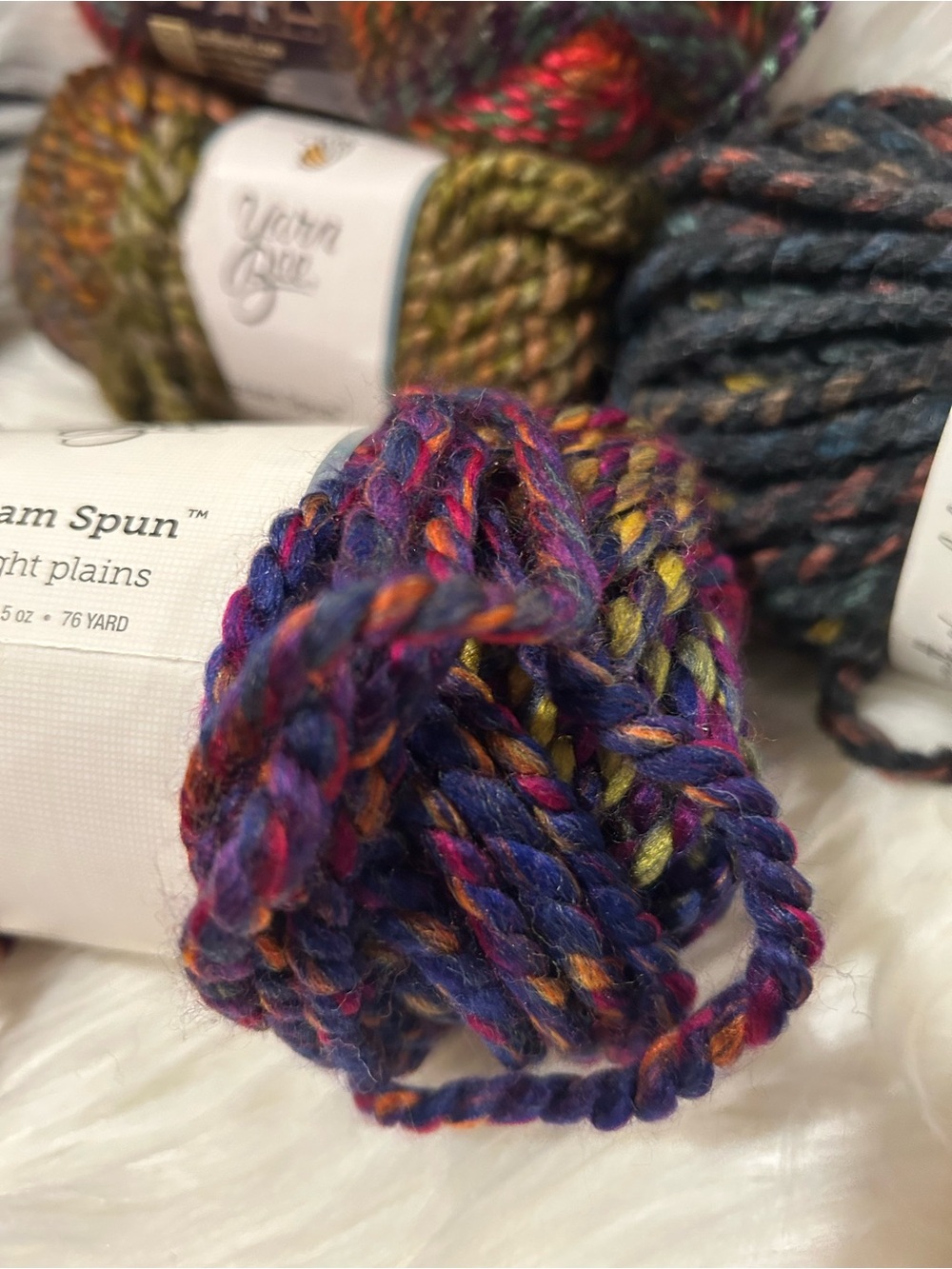 Multicolor Bulky Yarn Collection - Assorted Jewel Tones - Picture 7 of 11